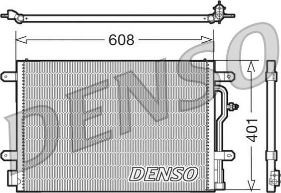 Denso DCN02012 - Конденсатор, кондиціонер autocars.com.ua
