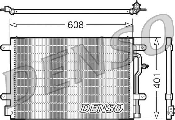 Denso DCN02012 - Конденсатор, кондиціонер autocars.com.ua