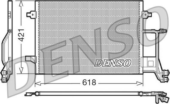 Denso DCN02013 - Конденсатор, кондиціонер autocars.com.ua