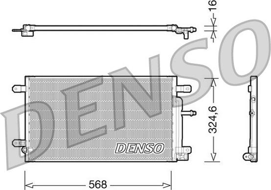 Denso DCN02020 - Конденсатор, кондиціонер autocars.com.ua