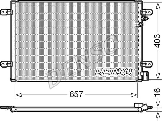 Denso DCN02031 - Конденсатор, кондиціонер autocars.com.ua