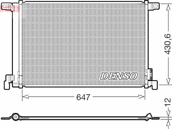 Denso DCN02050 - Конденсатор, кондиціонер autocars.com.ua