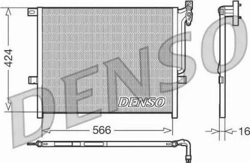 Denso DCN05004 - Конденсатор, кондиціонер autocars.com.ua