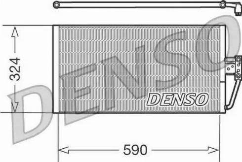 Denso DCN05006 - Конденсатор, кондиціонер autocars.com.ua
