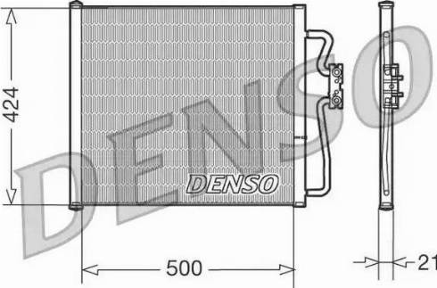 Denso DCN05007 - Конденсатор, кондиціонер autocars.com.ua