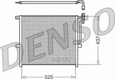 Denso DCN05008 - Конденсатор, кондиціонер autocars.com.ua