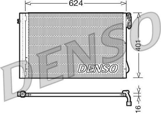 Denso DCN05011 - Конденсатор, кондиціонер autocars.com.ua