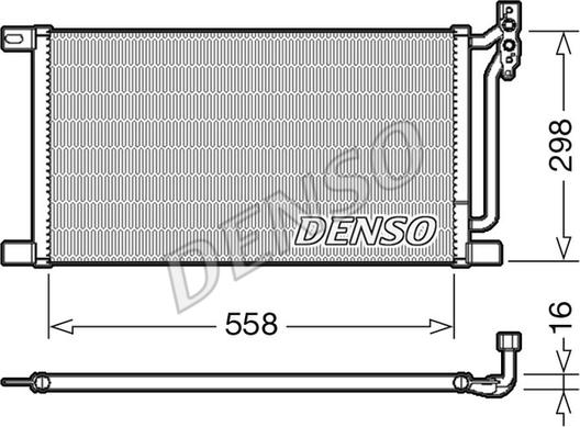 Denso DCN05020 - Конденсатор кондиционера avtokuzovplus.com.ua