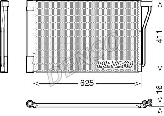 Denso DCN05022 - Конденсатор, кондиціонер autocars.com.ua