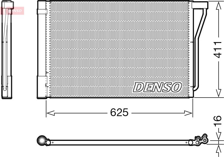 Denso DCN05022 - Конденсатор, кондиціонер autocars.com.ua