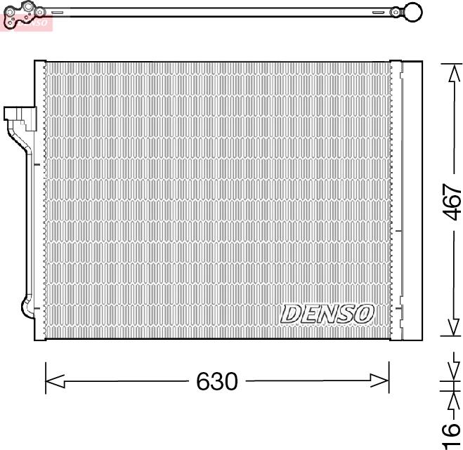 Denso DCN05029 - Конденсатор, кондиціонер autocars.com.ua