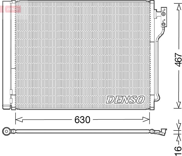 Denso DCN05031 - Конденсатор, кондиціонер autocars.com.ua