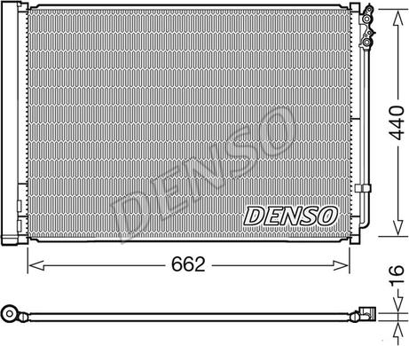 Denso DCN05032 - Конденсатор кондиционера avtokuzovplus.com.ua