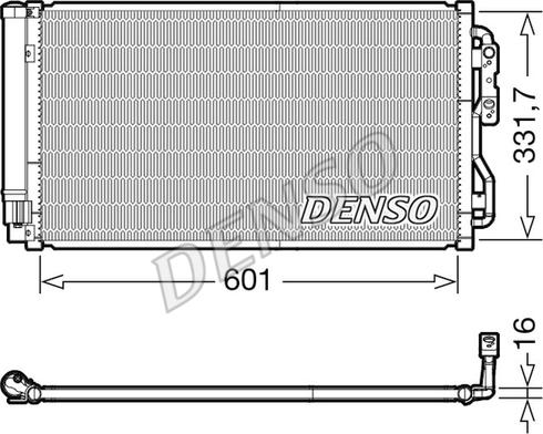 Denso DCN05033 - Конденсатор, кондиціонер autocars.com.ua