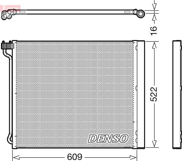 Denso DCN05034 - Конденсатор, кондиціонер autocars.com.ua