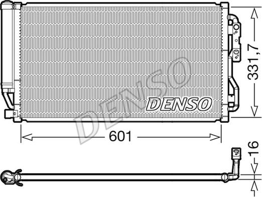 Denso DCN05035 - Конденсатор, кондиціонер autocars.com.ua