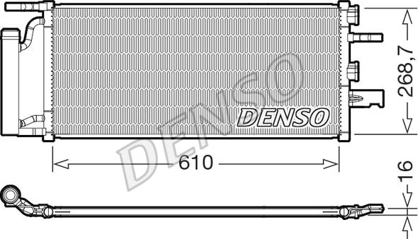 Denso DCN05036 - Конденсатор, кондиціонер autocars.com.ua