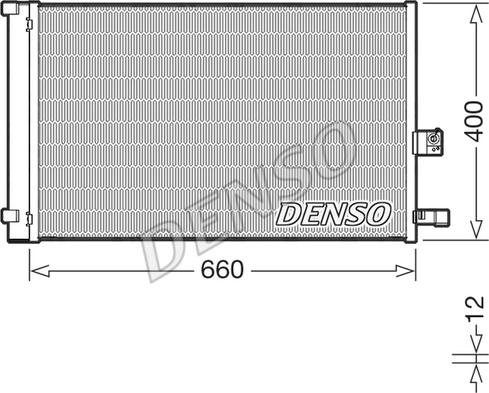 Denso DCN05037 - Конденсатор, кондиціонер autocars.com.ua