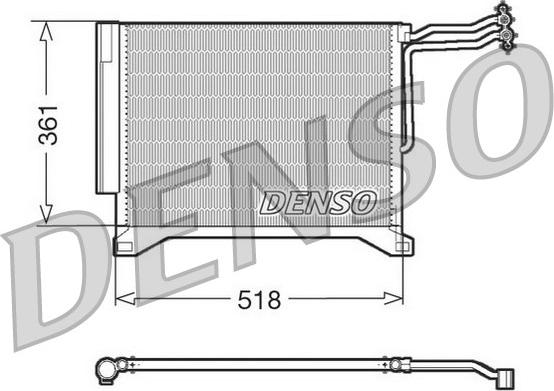 Denso DCN05100 - Конденсатор, кондиціонер autocars.com.ua