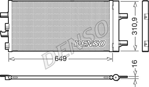 Denso DCN05104 - Конденсатор, кондиціонер autocars.com.ua