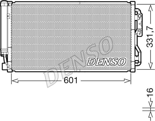 Denso DCN05105 - Конденсатор, кондиціонер autocars.com.ua