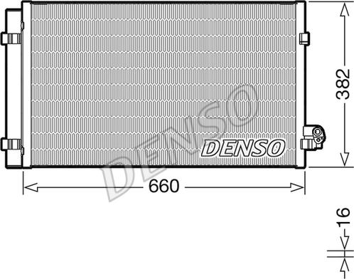 Denso DCN05107 - Конденсатор, кондиціонер autocars.com.ua