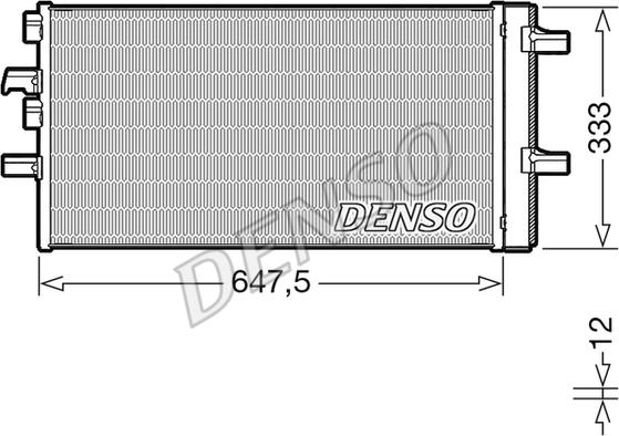 Denso DCN05108 - Конденсатор, кондиціонер autocars.com.ua