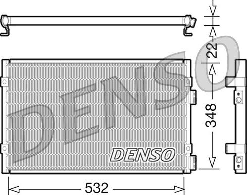 Denso DCN06002 - Конденсатор кондиционера avtokuzovplus.com.ua