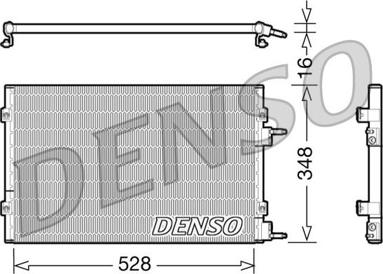 Denso DCN06003 - Конденсатор кондиционера avtokuzovplus.com.ua