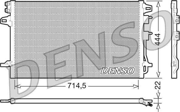 Denso DCN06005 - Конденсатор, кондиціонер autocars.com.ua