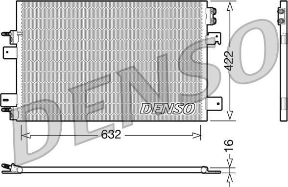 Denso DCN06007 - Конденсатор, кондиціонер autocars.com.ua