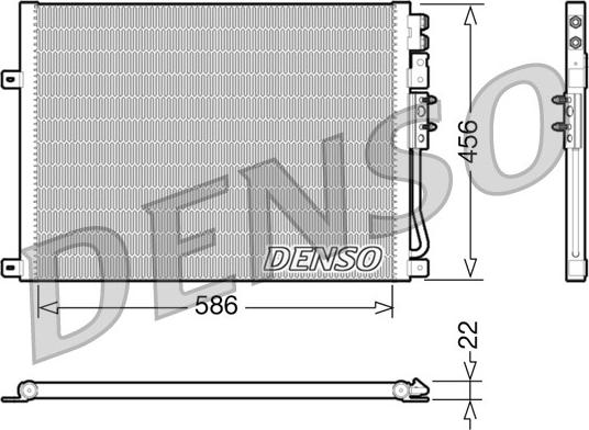 Denso DCN06009 - Конденсатор, кондиціонер autocars.com.ua