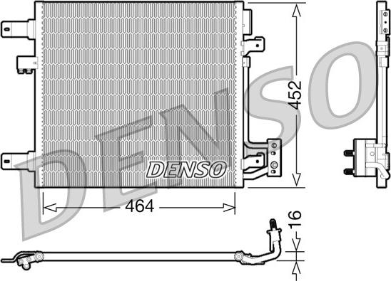 Denso DCN06014 - Конденсатор кондиционера avtokuzovplus.com.ua