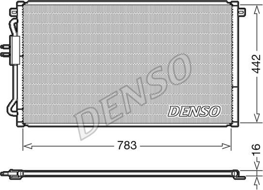 Denso DCN06015 - Конденсатор, кондиціонер autocars.com.ua