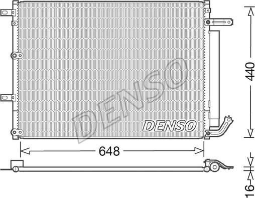 Denso DCN06018 - Конденсатор, кондиціонер autocars.com.ua