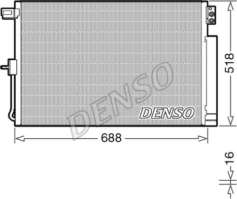 Denso DCN06019 - Конденсатор кондиционера avtokuzovplus.com.ua