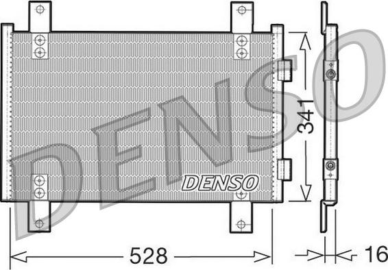 Denso DCN07001 - Конденсатор, кондиціонер autocars.com.ua