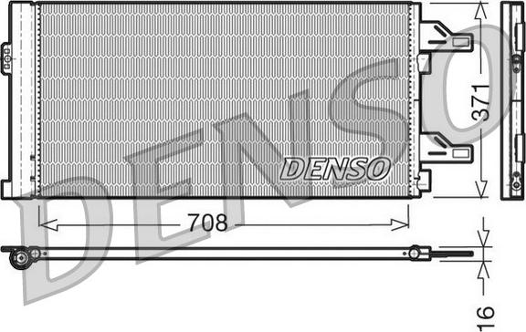 Denso DCN07002 - Конденсатор, кондиціонер autocars.com.ua