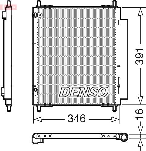 Denso DCN07003 - Конденсатор, кондиціонер autocars.com.ua