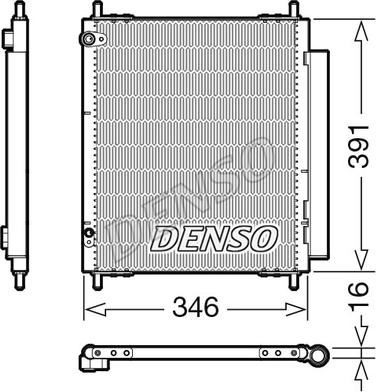 Denso DCN07003 - Конденсатор, кондиціонер autocars.com.ua