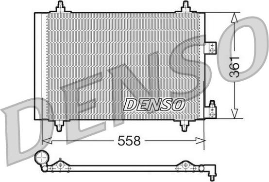 Denso DCN07005 - Конденсатор, кондиціонер autocars.com.ua