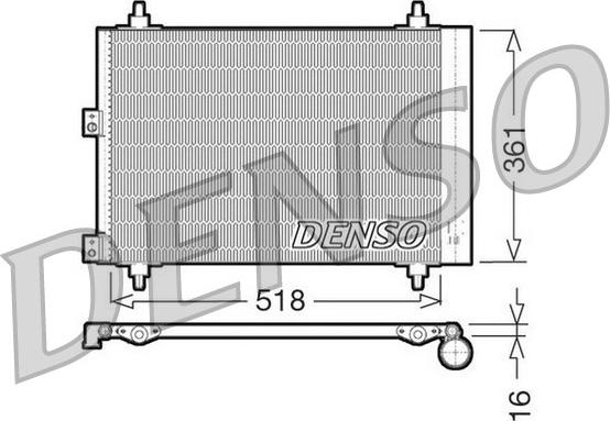 Denso DCN07006 - Конденсатор кондиционера avtokuzovplus.com.ua