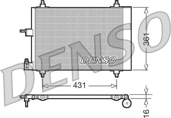 Denso DCN07009 - Конденсатор кондиционера avtokuzovplus.com.ua