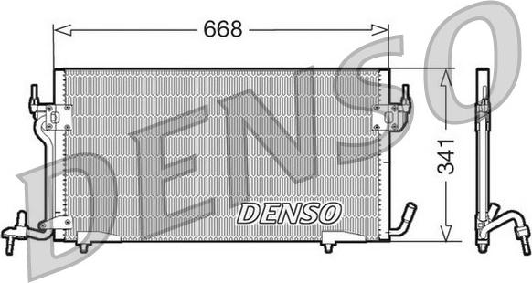 Denso DCN07010 - Конденсатор, кондиціонер autocars.com.ua
