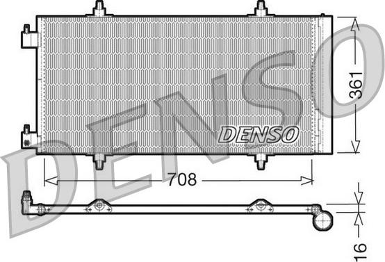 Denso DCN07011 - Конденсатор, кондиціонер autocars.com.ua