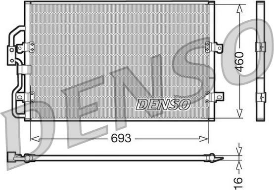 Denso DCN07040 - Конденсатор, кондиціонер autocars.com.ua