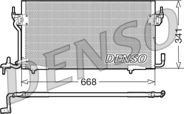 Denso DCN07060 - Конденсатор, кондиціонер autocars.com.ua