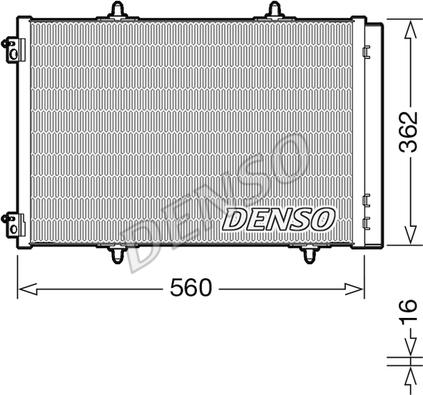 Denso DCN07061 - Конденсатор, кондиціонер autocars.com.ua