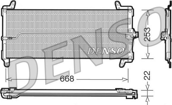 Denso DCN09001 - Конденсатор, кондиціонер autocars.com.ua