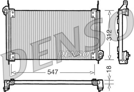 Denso DCN09010 - Конденсатор, кондиціонер autocars.com.ua